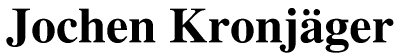 Jochen Kronjäger